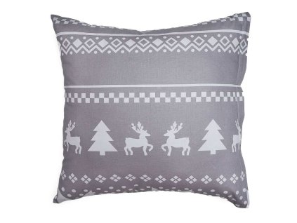 Povlak na polštář krep Sobi šedí (Rozměr 40x50)