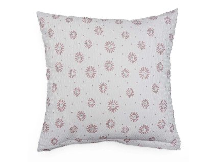 Povlak na polštářn krep Anežka pudrová na bílém (Rozměr 50x70)