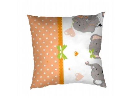 Sloni oranzovi povlak 40x40