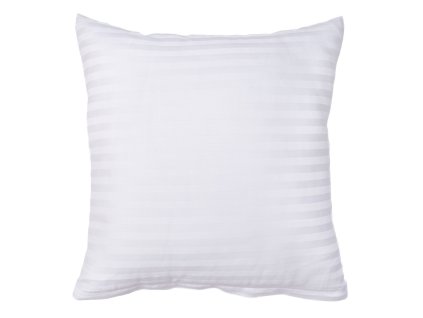 Povlak na polštář atlas grádl bílý proužek 1 cm (Rozměr 40x40)