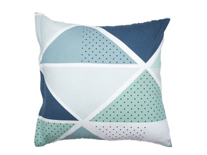 Povlak na polštář bavlna Pyramidy mentol (Rozměr 50x70)