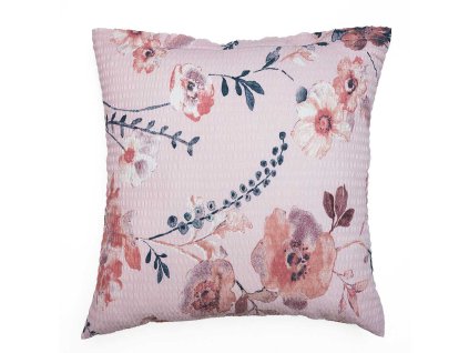 Povlak na poštář krep Kvítí na pudrovém (Rozměr 40x40)
