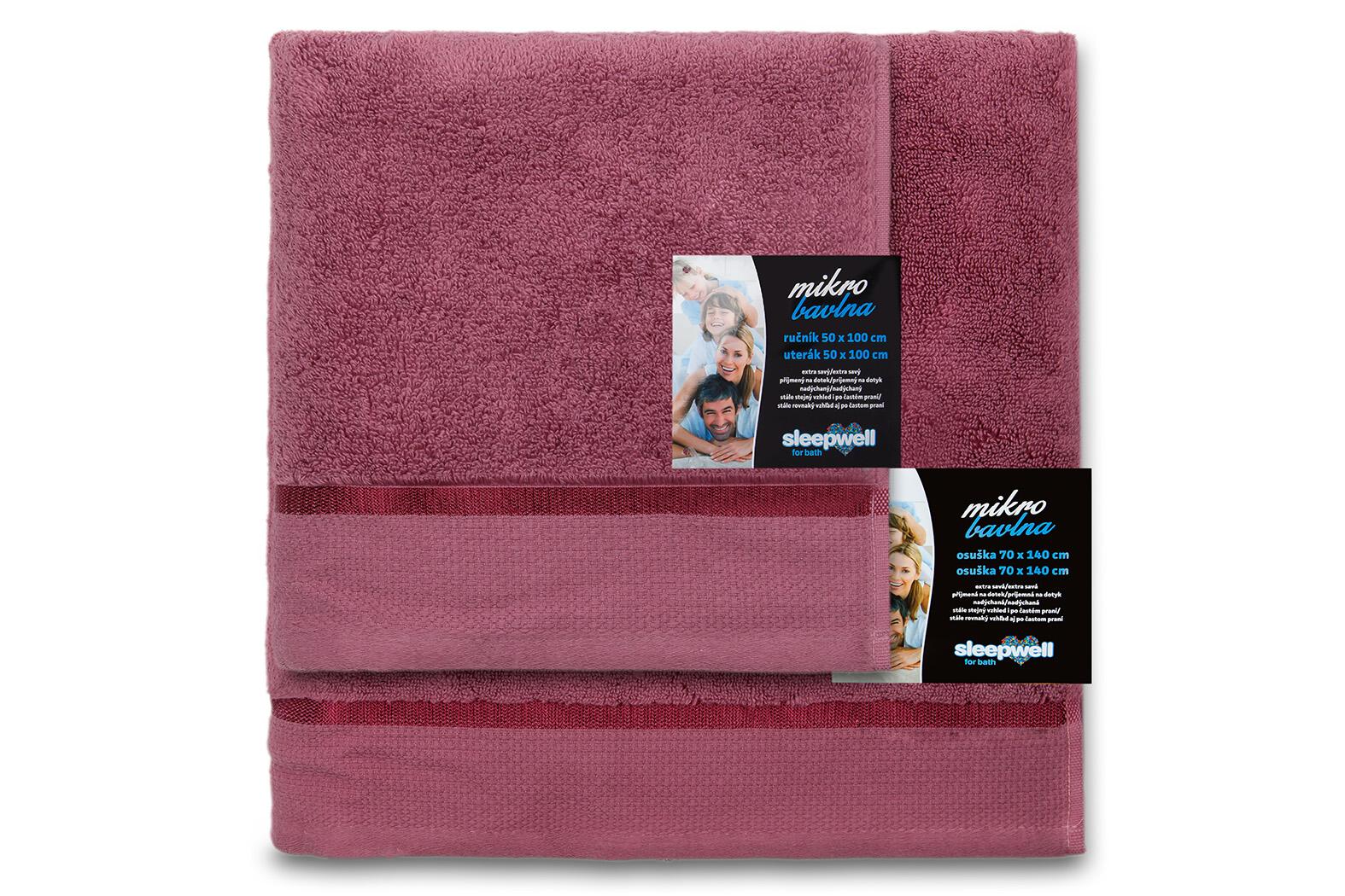 Osuška Star 70x140 cm fialová