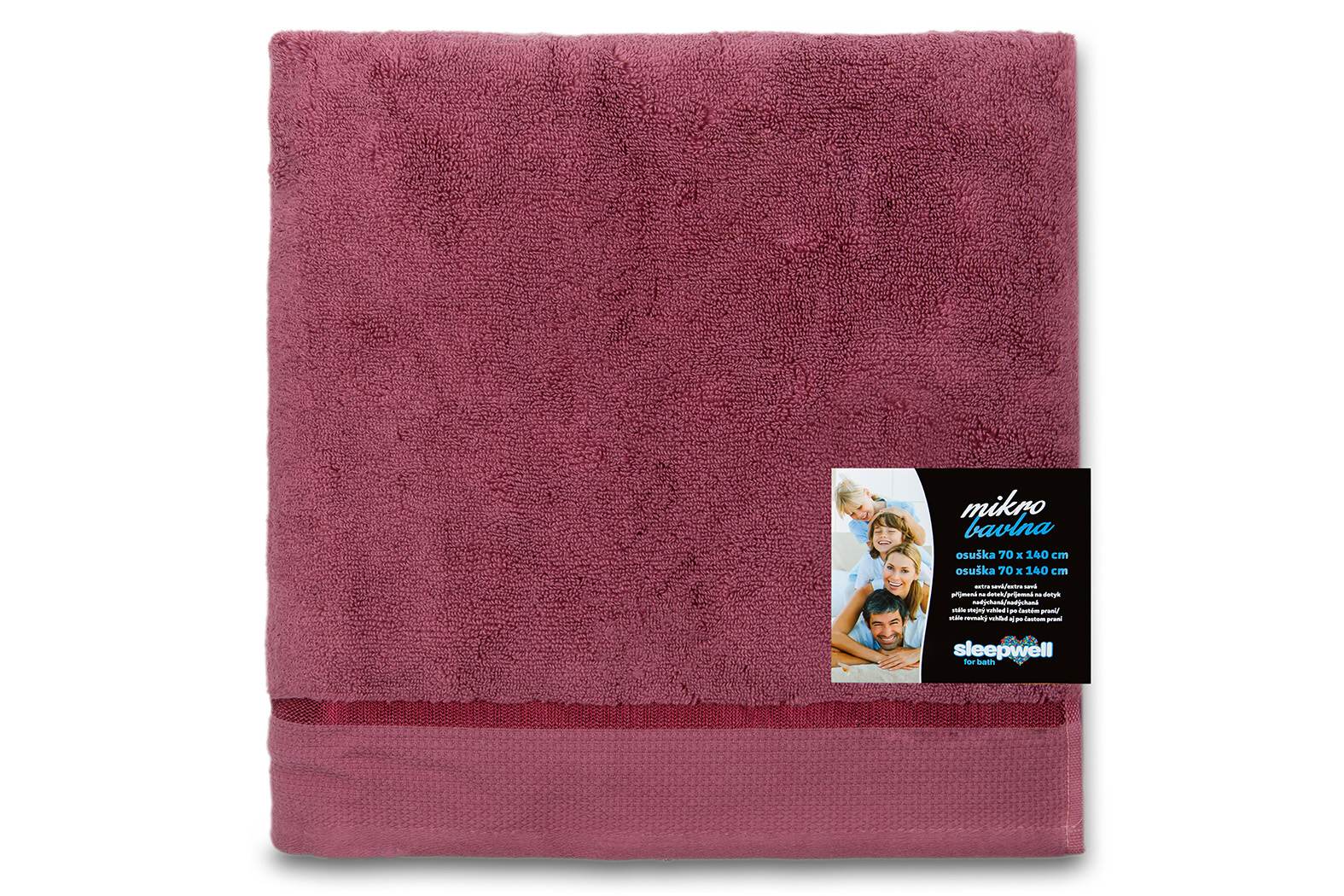 Osuška Star 70x140 cm fialová