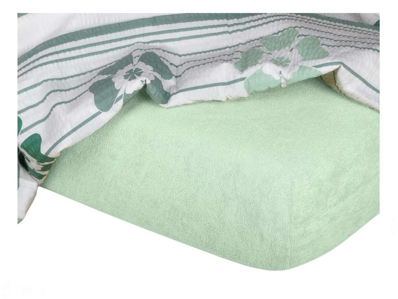 Froté prostěradlo 90x200x20 mentolové Nestandard