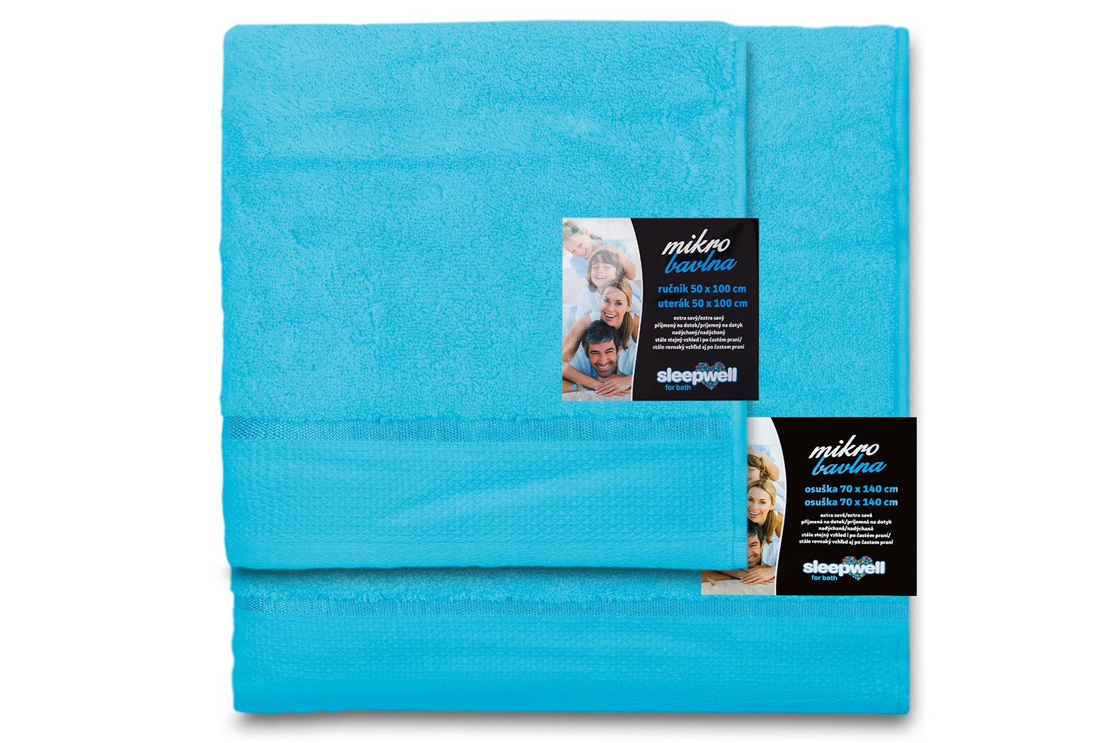 Ručník Star 50x100 cm tyrkys