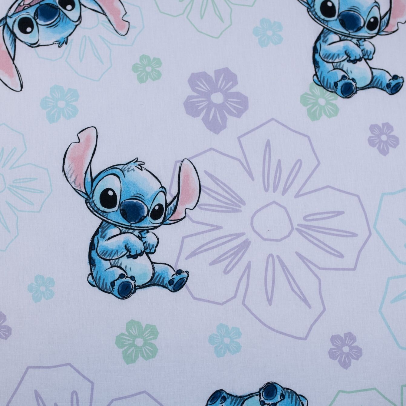 Prostěradlo Lilo and Stitch Ohana White 90x200x25 cm