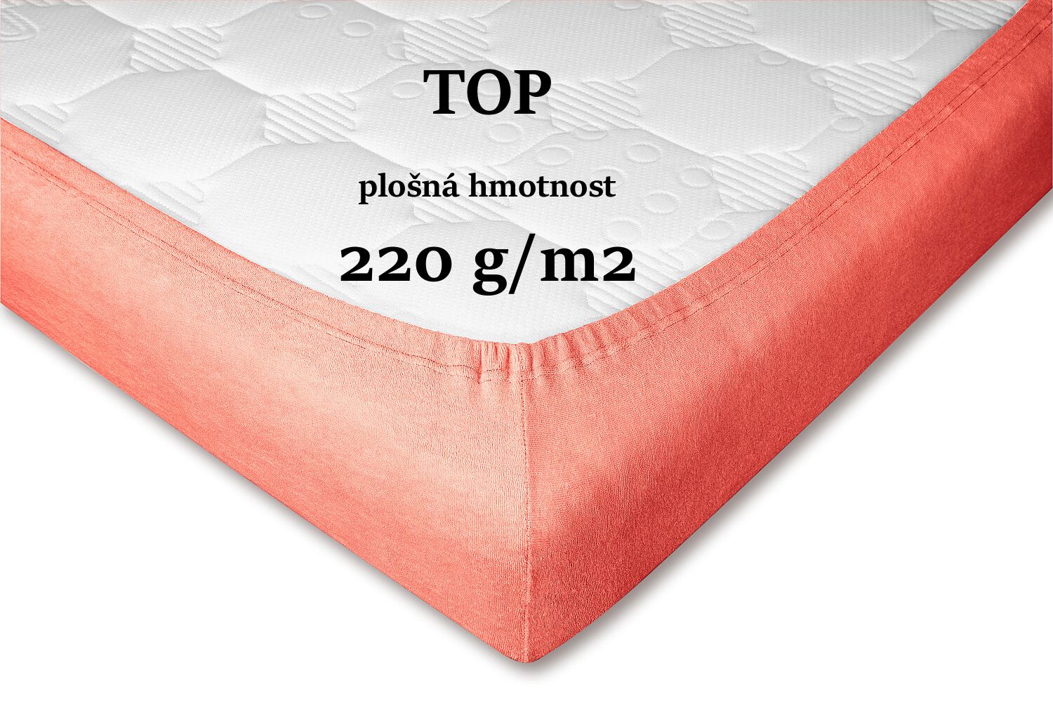Froté prostěradlo losos 90x200x20 cm