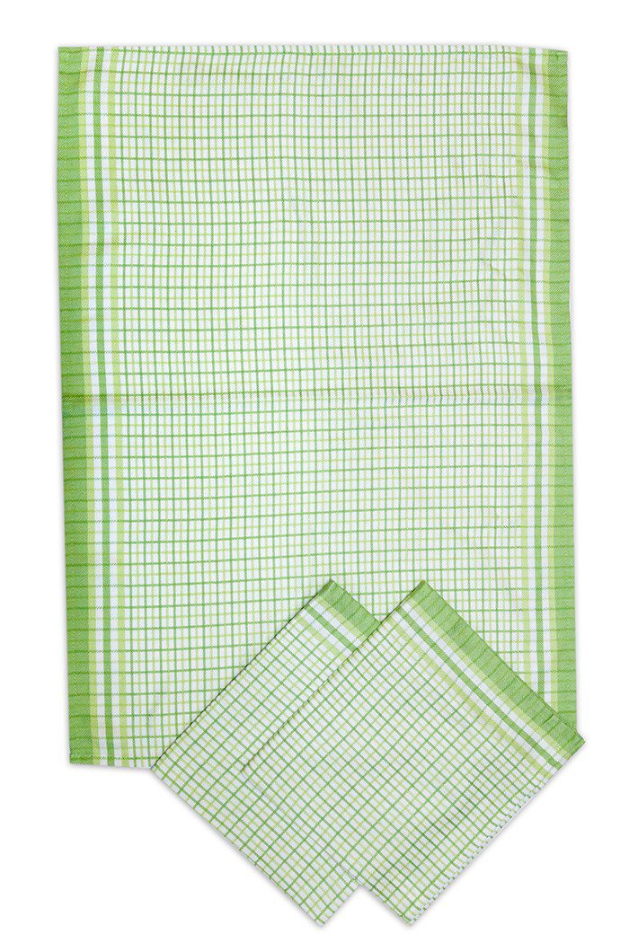 Utěrka Bambus 50x70 cm Kostka malá zelená 3 ks