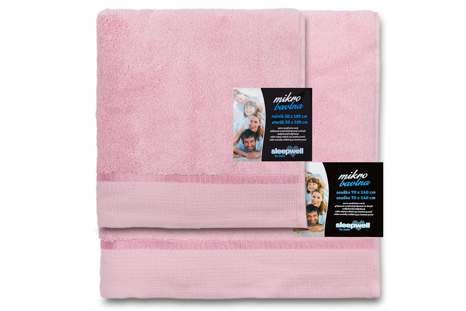 Ručník Star 50x100 cm růžová