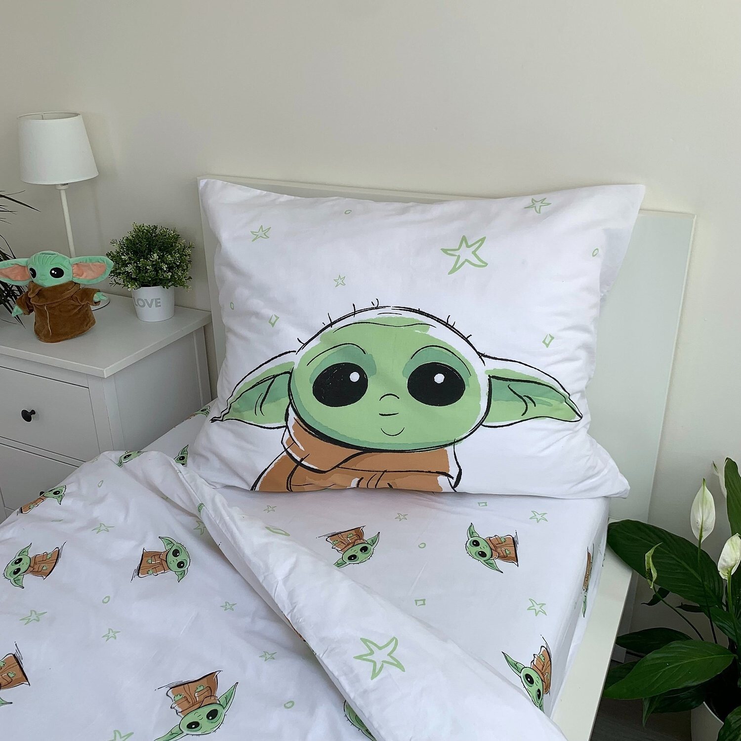 Povlečení Star Wars Baby Yoda 140x200, 70x90 cm