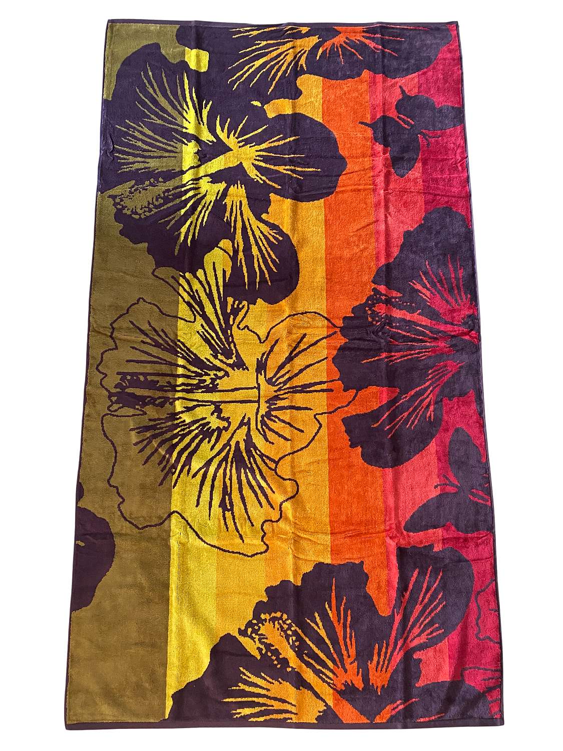 Plážová osuška Velké květy 90x170 cm