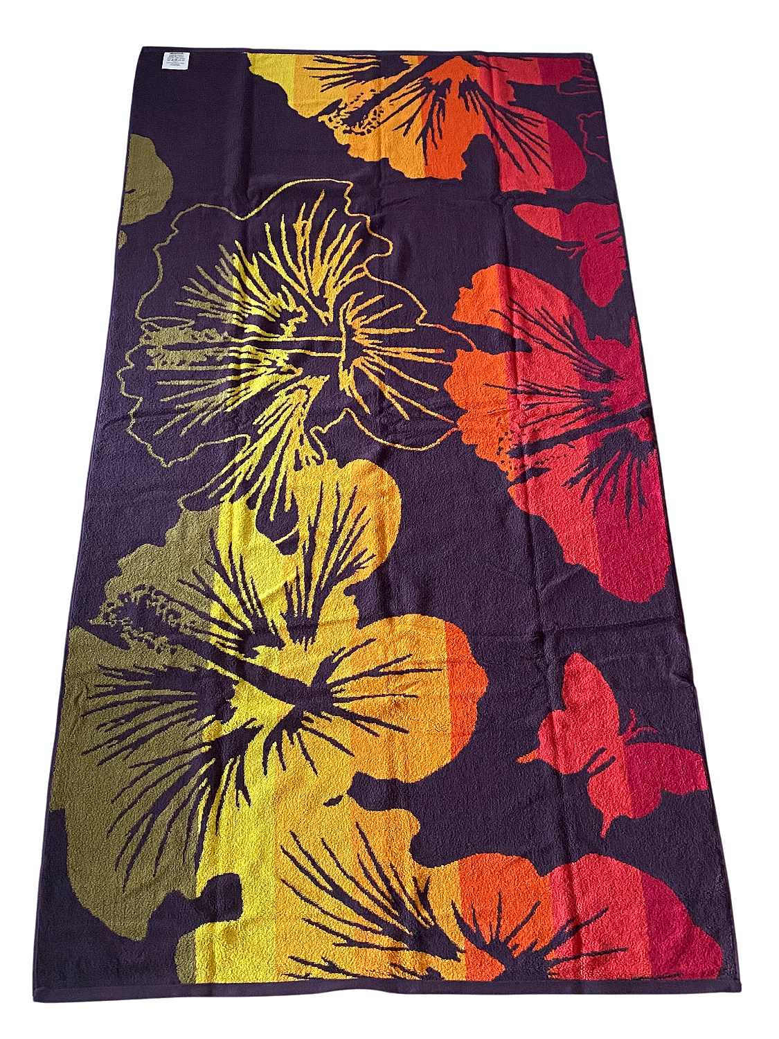 Plážová osuška Velké květy 90x170 cm