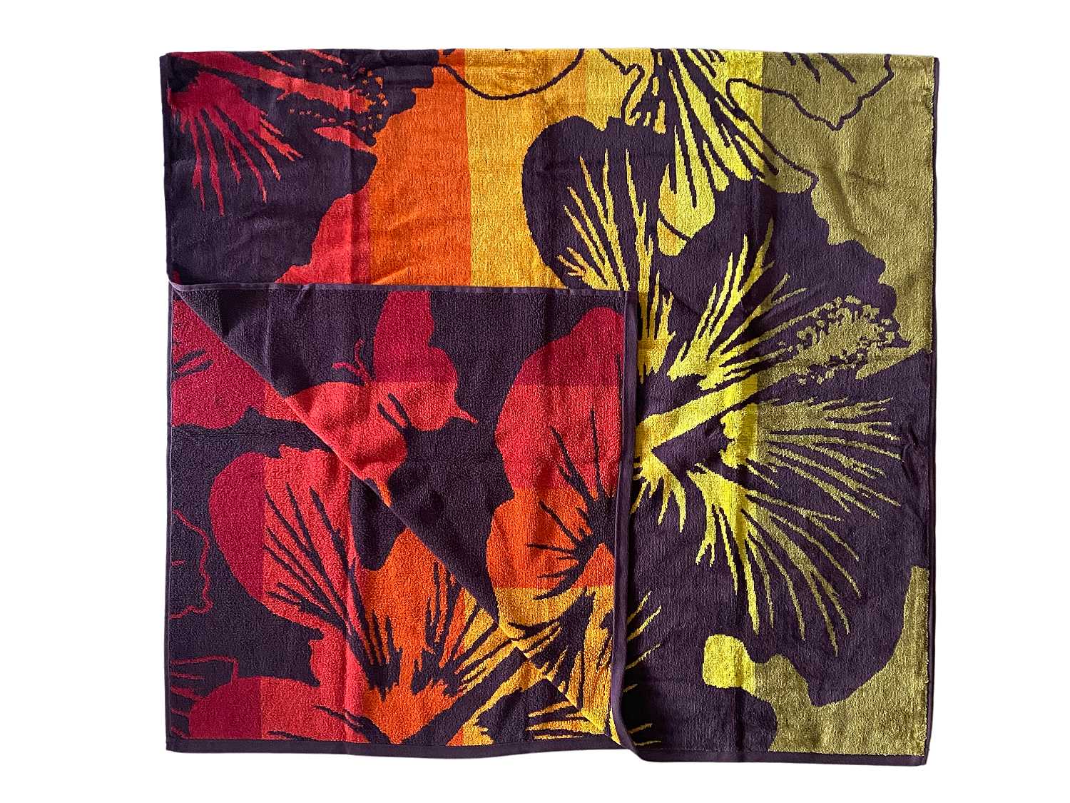 Plážová osuška Velké květy 90x170 cm