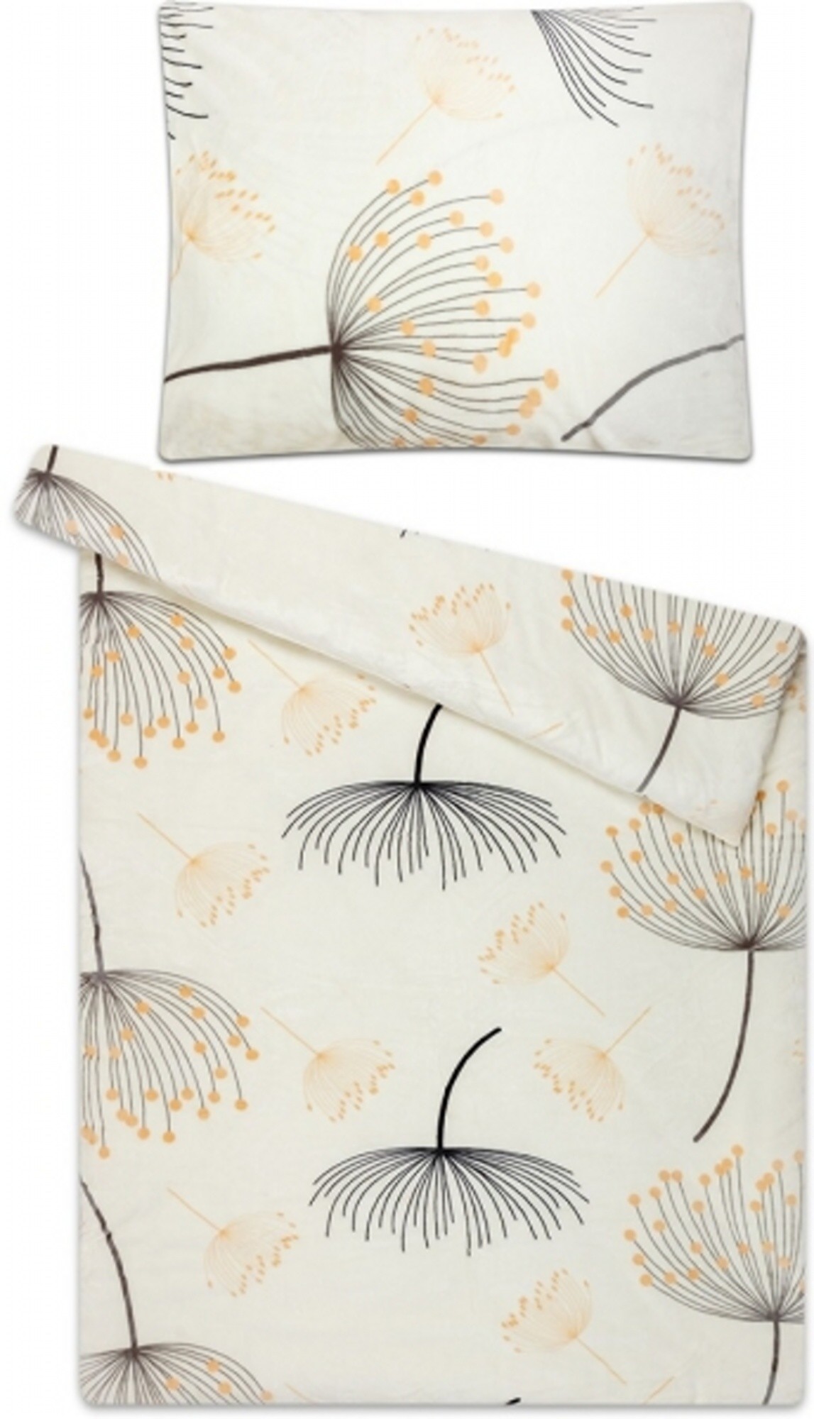 Povlečení mikroflanel Byliny měsíční třpyt 140x200, 70x90 cm