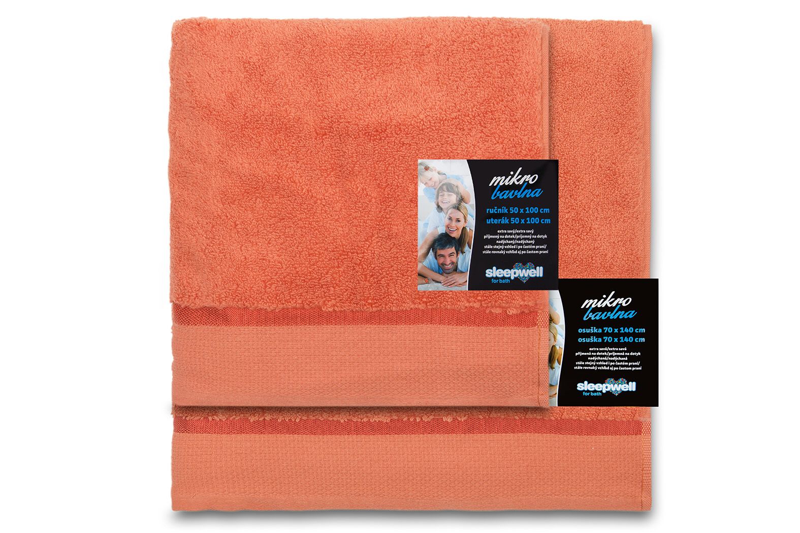 Ručník Star 50x100 cm oranžová