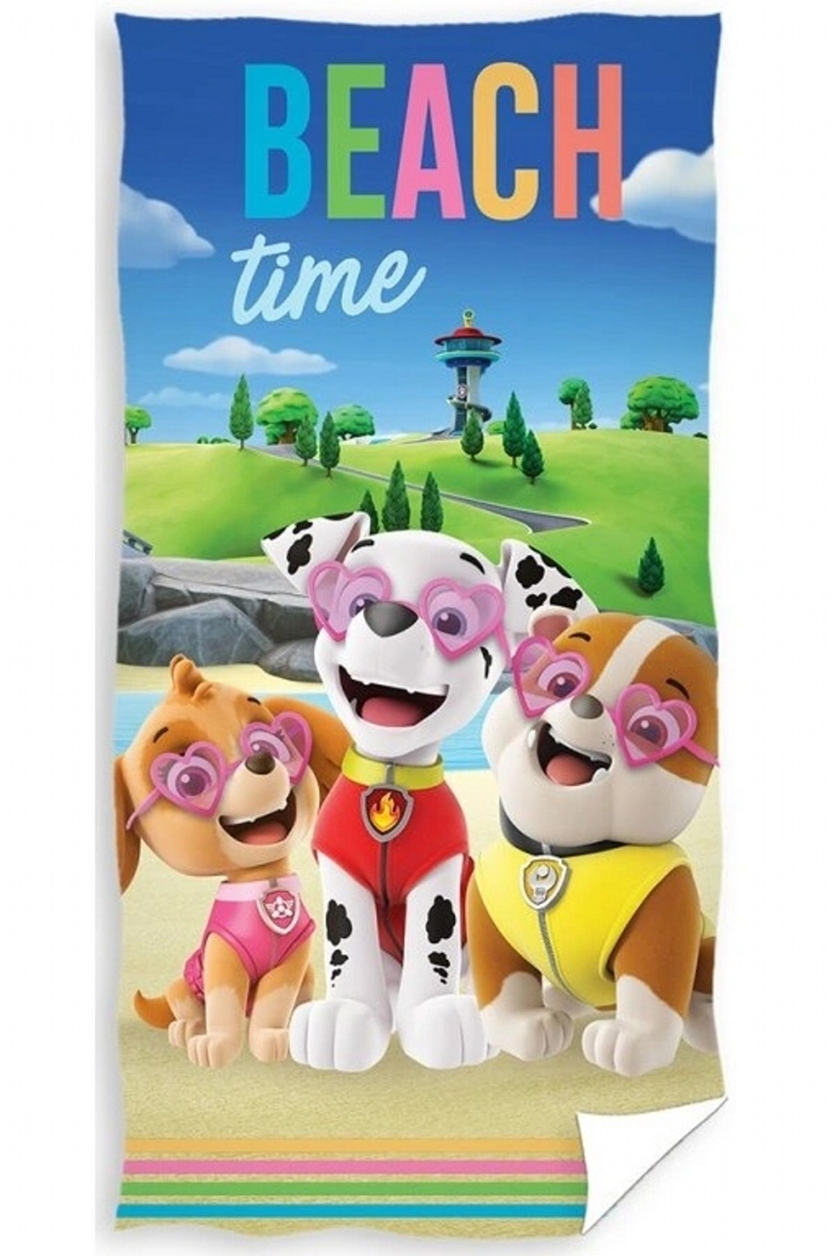 Osuška Tlapková Patrola Čas na Plážování 70x140 cm