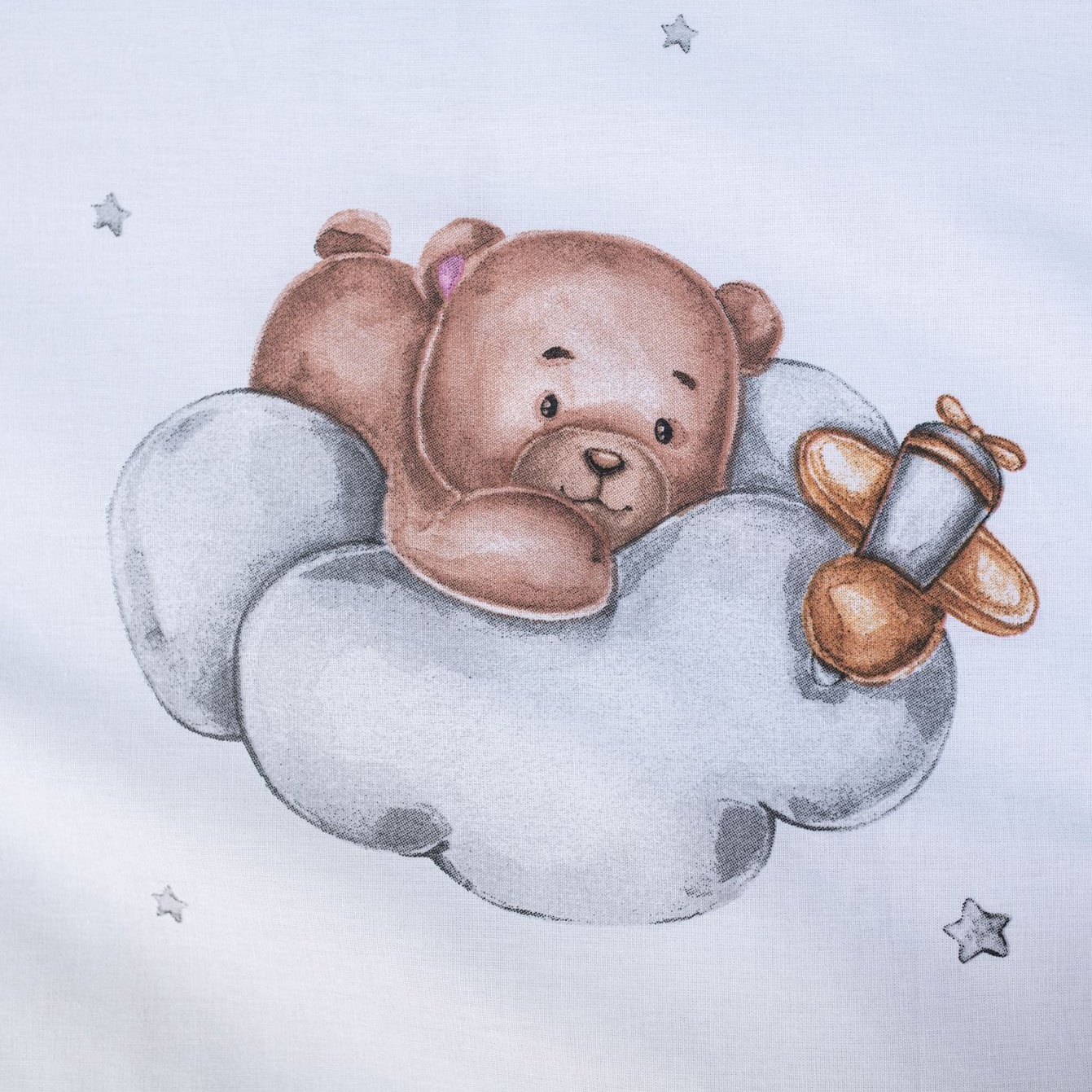 Povlečení do postýlky Medvídek plane baby 100x135, 40x60 cm