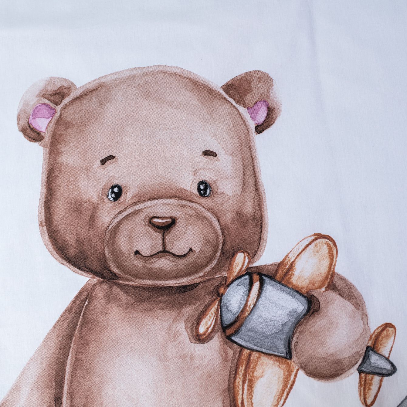 Povlečení do postýlky Medvídek plane baby 100x135, 40x60 cm