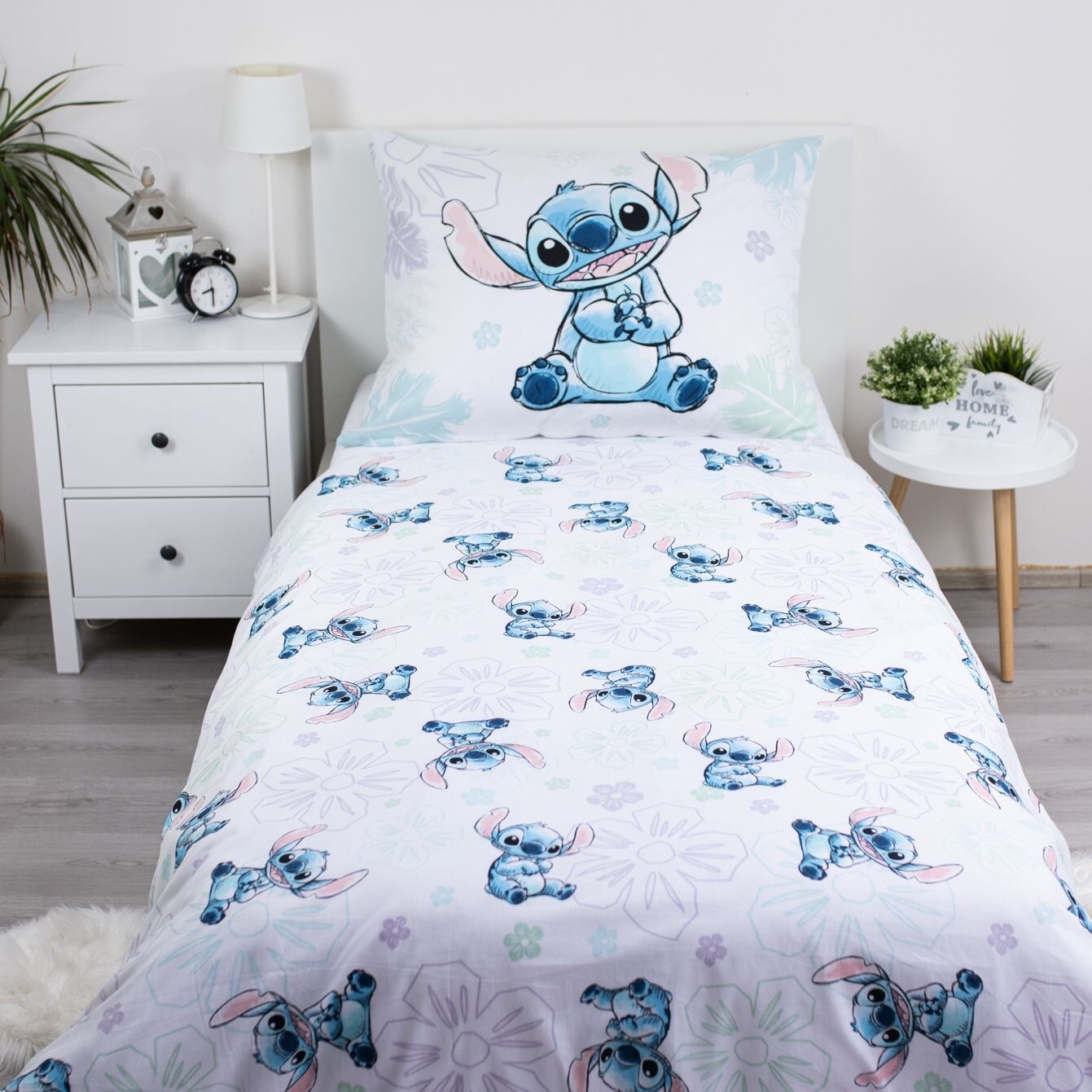 Povlečení Lilo a Stitch Ohana White 140x200, 70x90 cm