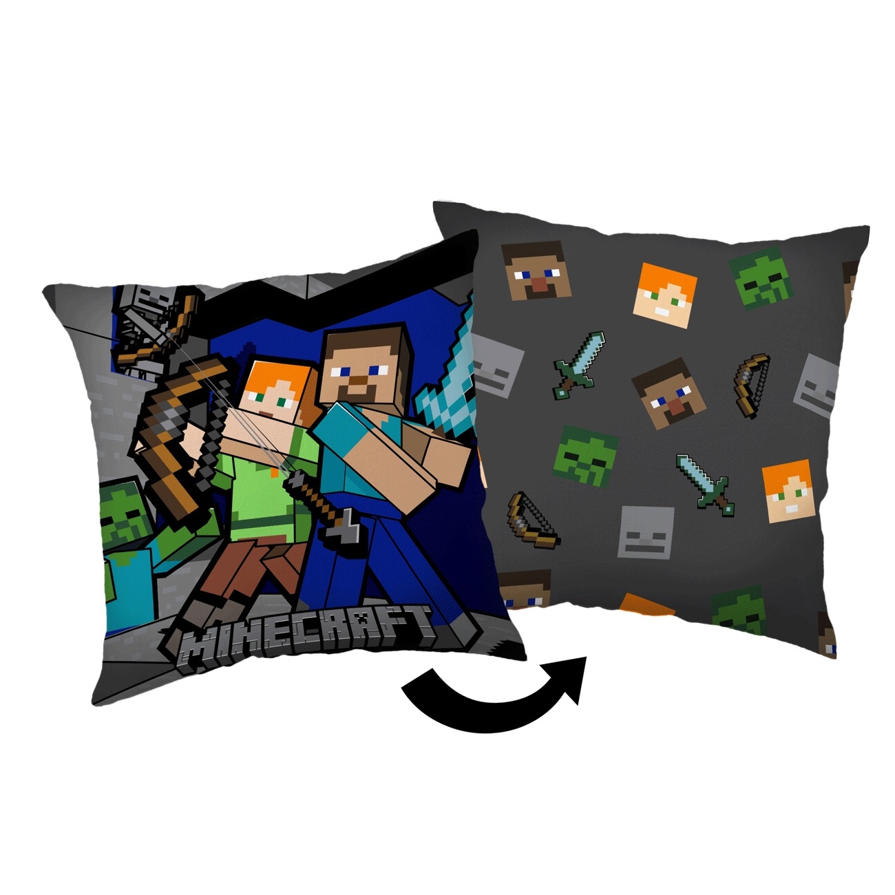 Polštářek Minecraft Survival Mode 40x40 cm