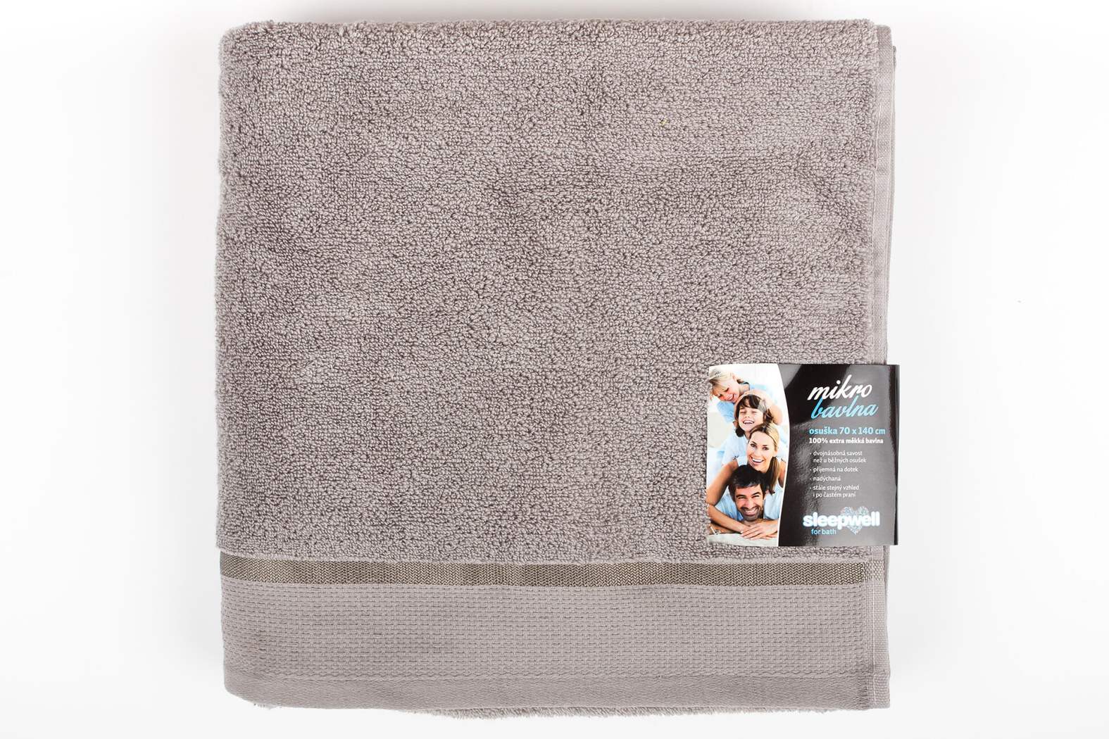 Osuška Star 70x140 cm světle šedá