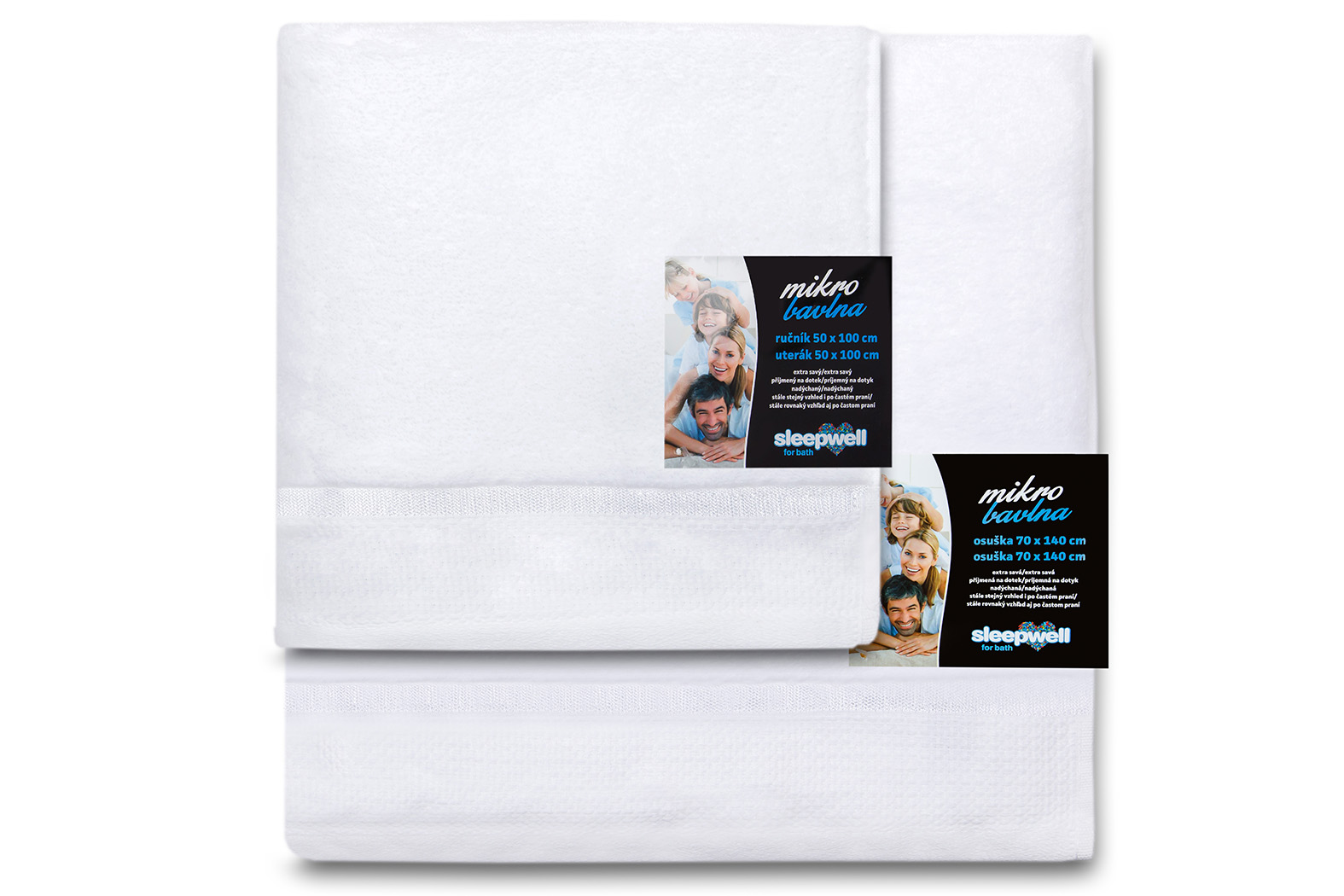 Osuška Star 70x140 cm bílá