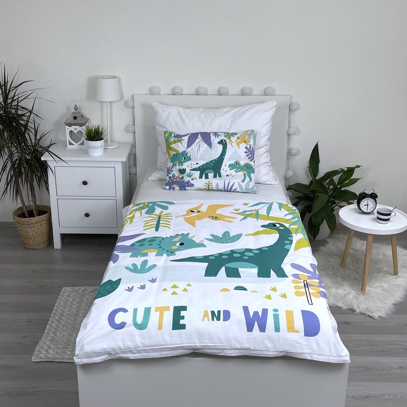 Povlečení do postýlky Dino Cute and Wild baby 100x135, 40x60 cm