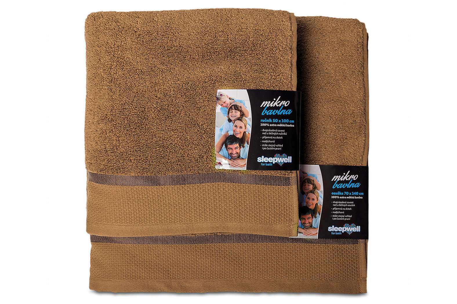 Osuška Star 70x140 cm okrová