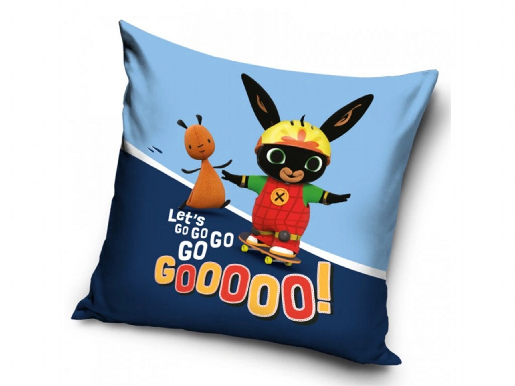 Polštářek Zajíček Bing a Flop Lets Go! 40x40 cm