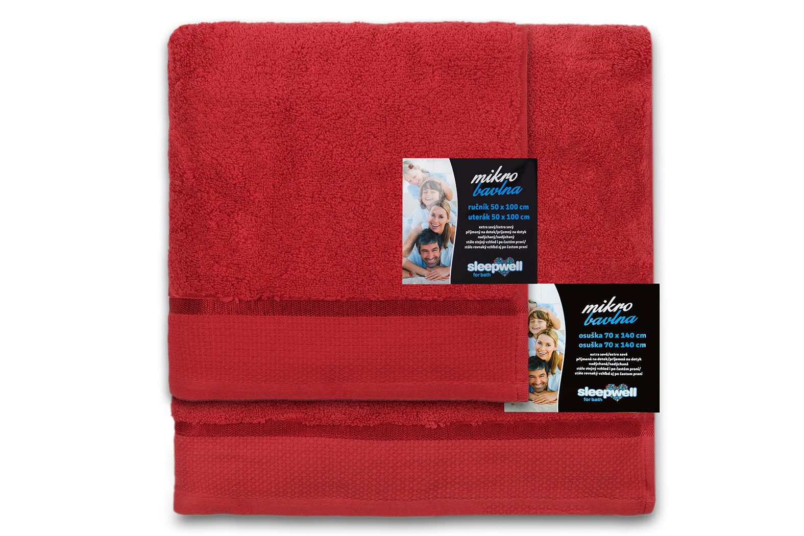 Ručník Star 50x100 cm bordó