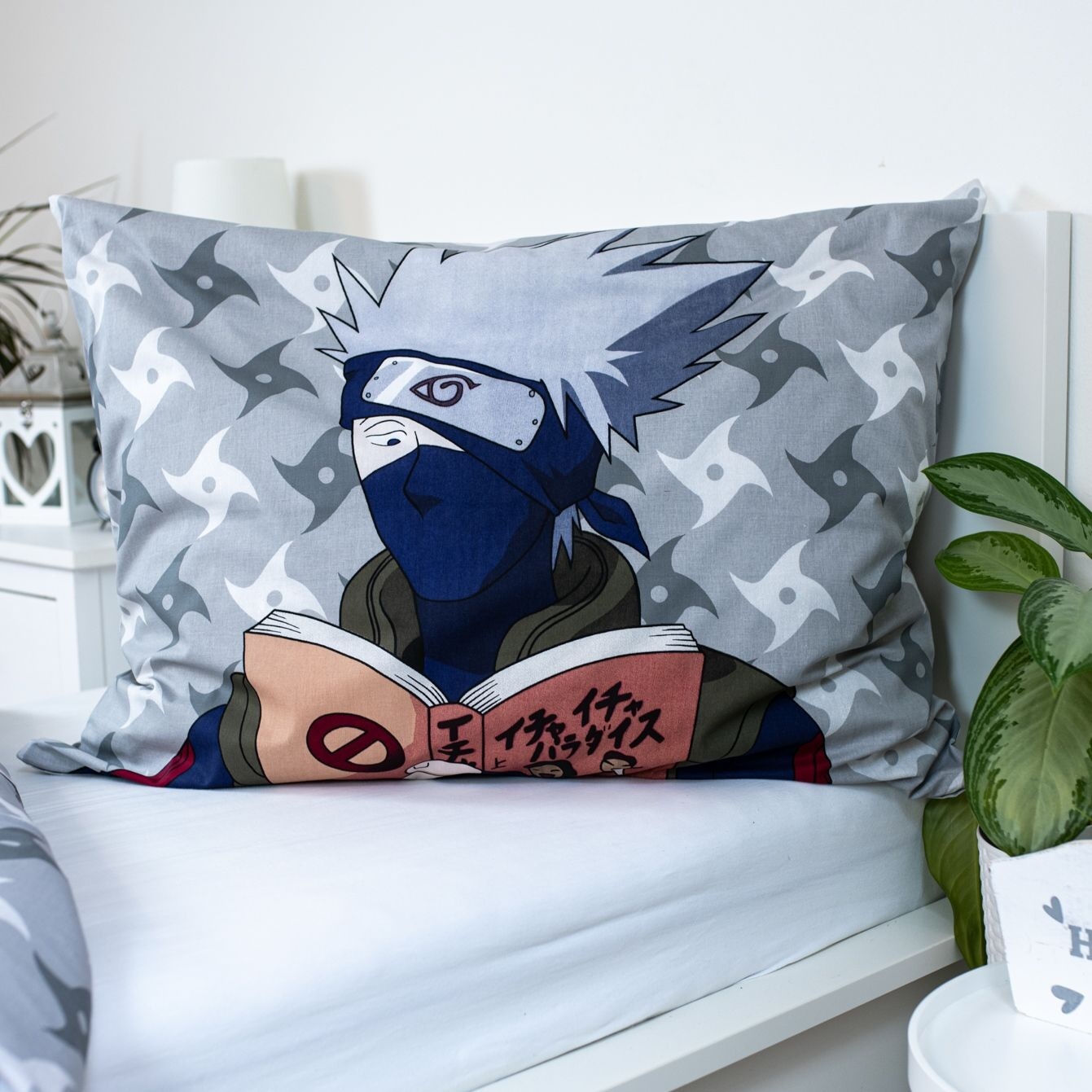 Povlečení Naruto Grey 140x200, 70x90 cm