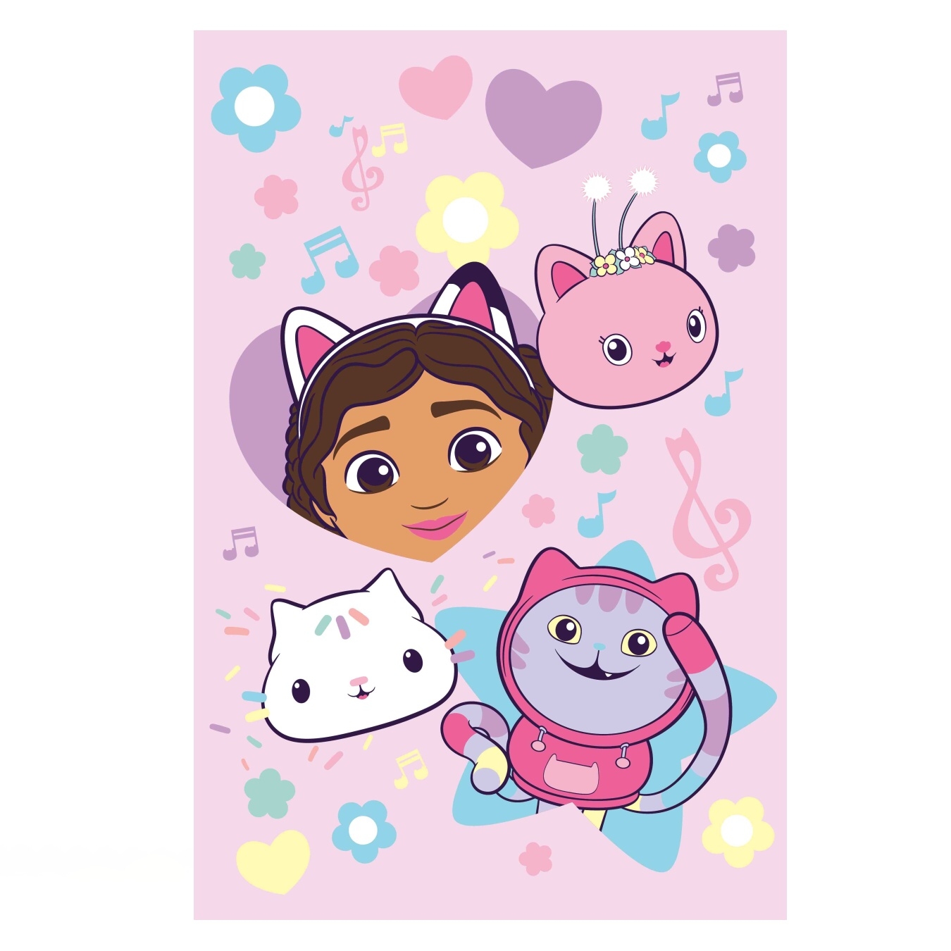 Dětská fleecová deka Gabbys Dollhouse Music 100x150 cm