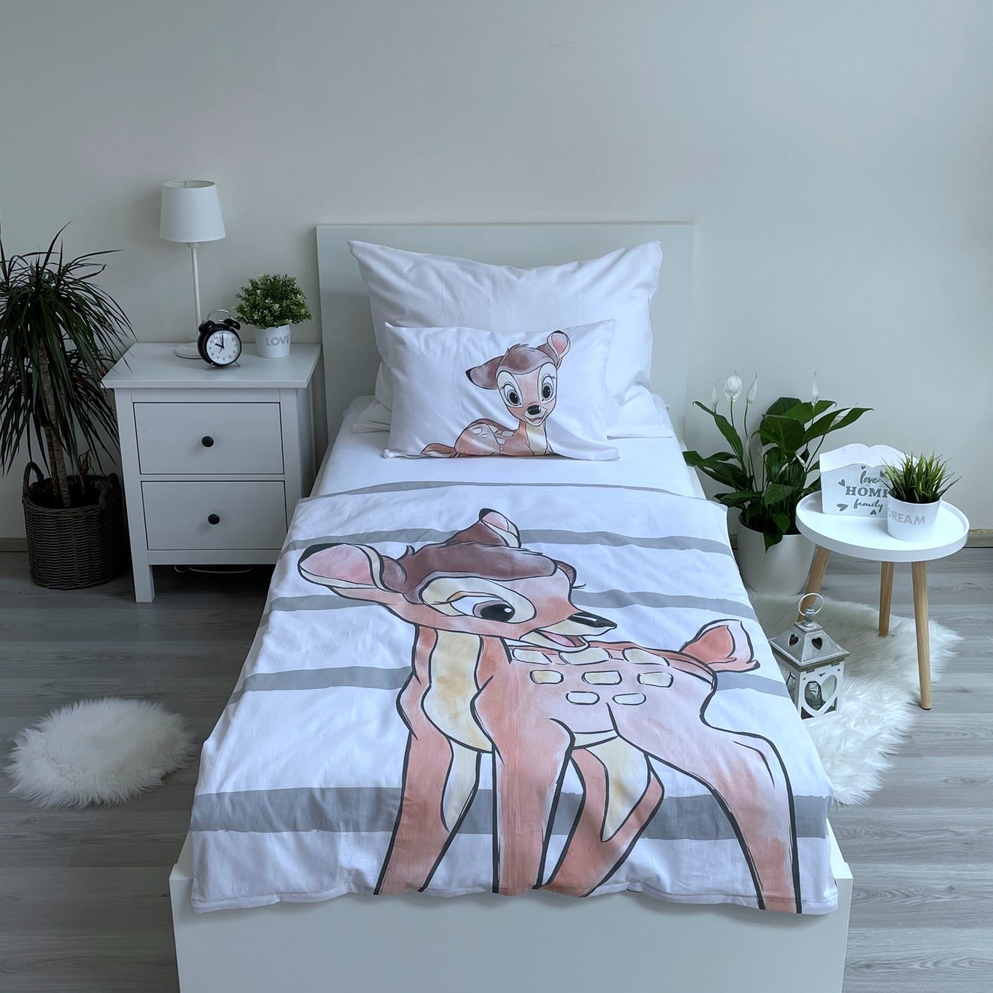 Povlečení do postýlky Bambi stripe baby 100x135, 40x60 cm