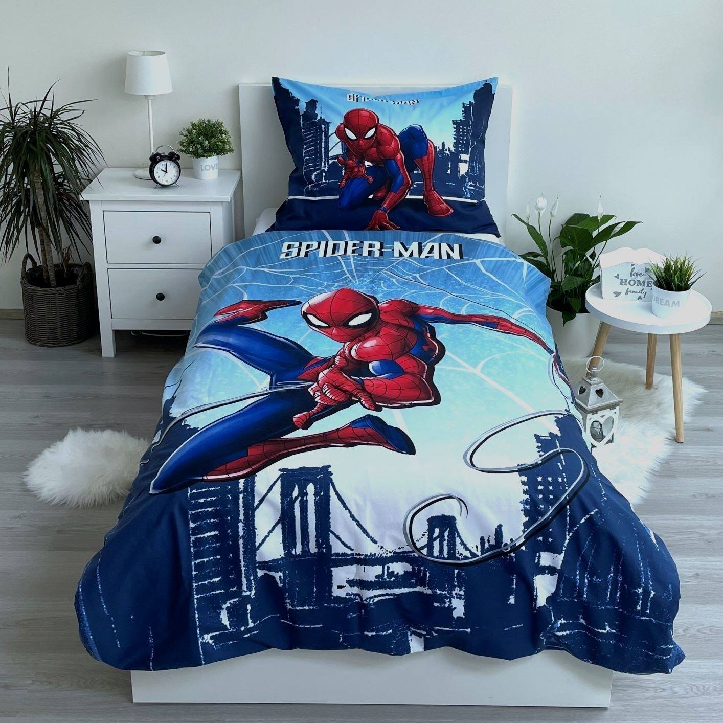 Povlečení Spider-man Blue 04 140x200, 70x90 cm
