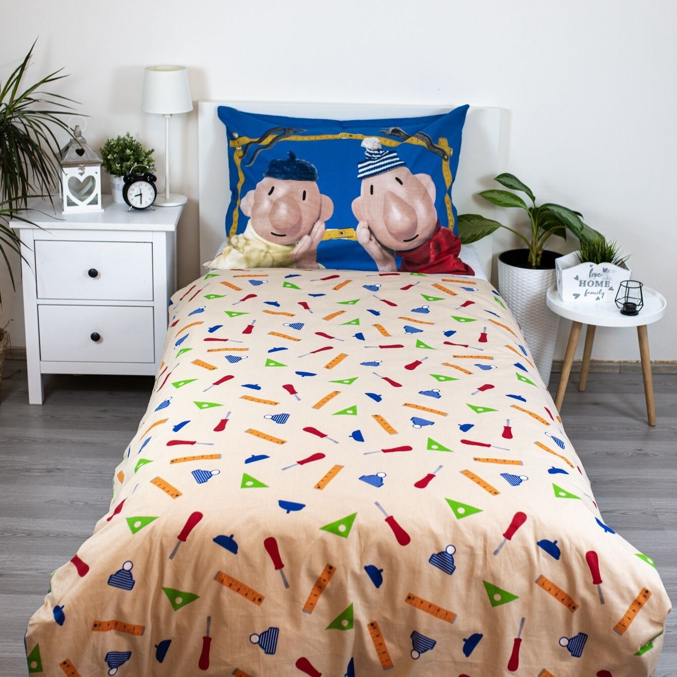 Povlečení Pat a Mat blue 03 140x200, 70x90 cm