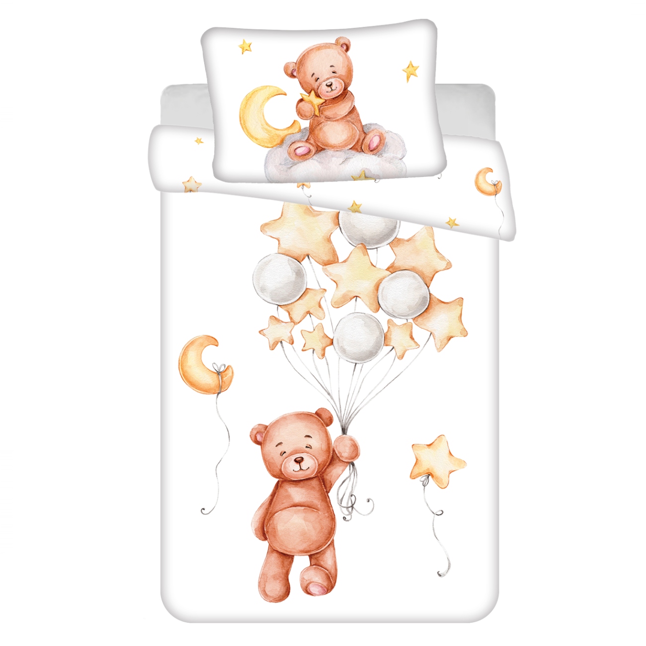 Povlečení do postýlky Medvídek Cute baby 100x135, 40x60 cm