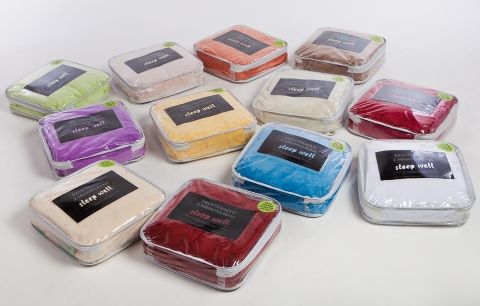 Prostěradlo mikroflanel lila 180x200x20 cm