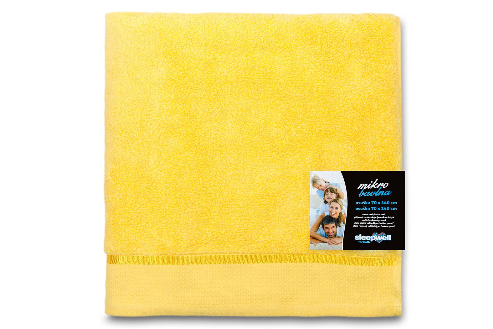 Osuška Star 70x140 cm žlutá