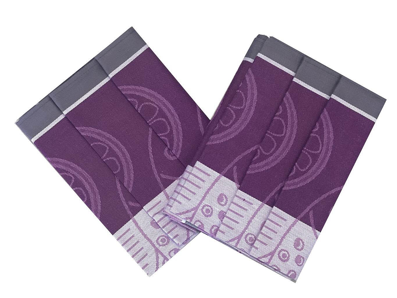 Utěrka Extra savá 50x70 cm Ryba s citronem fialová 3 ks