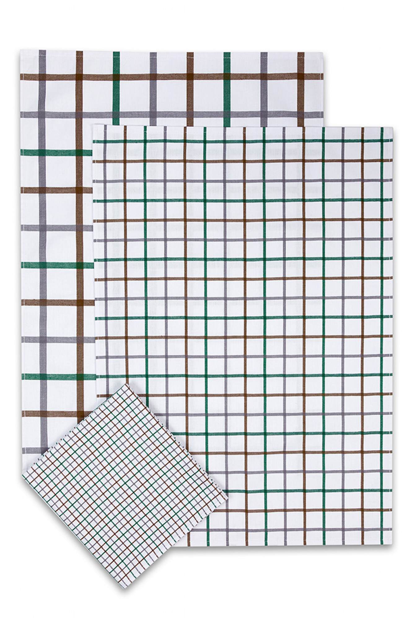 Utěrka Extra savá 50x70 Káro mix zelená 3 ks