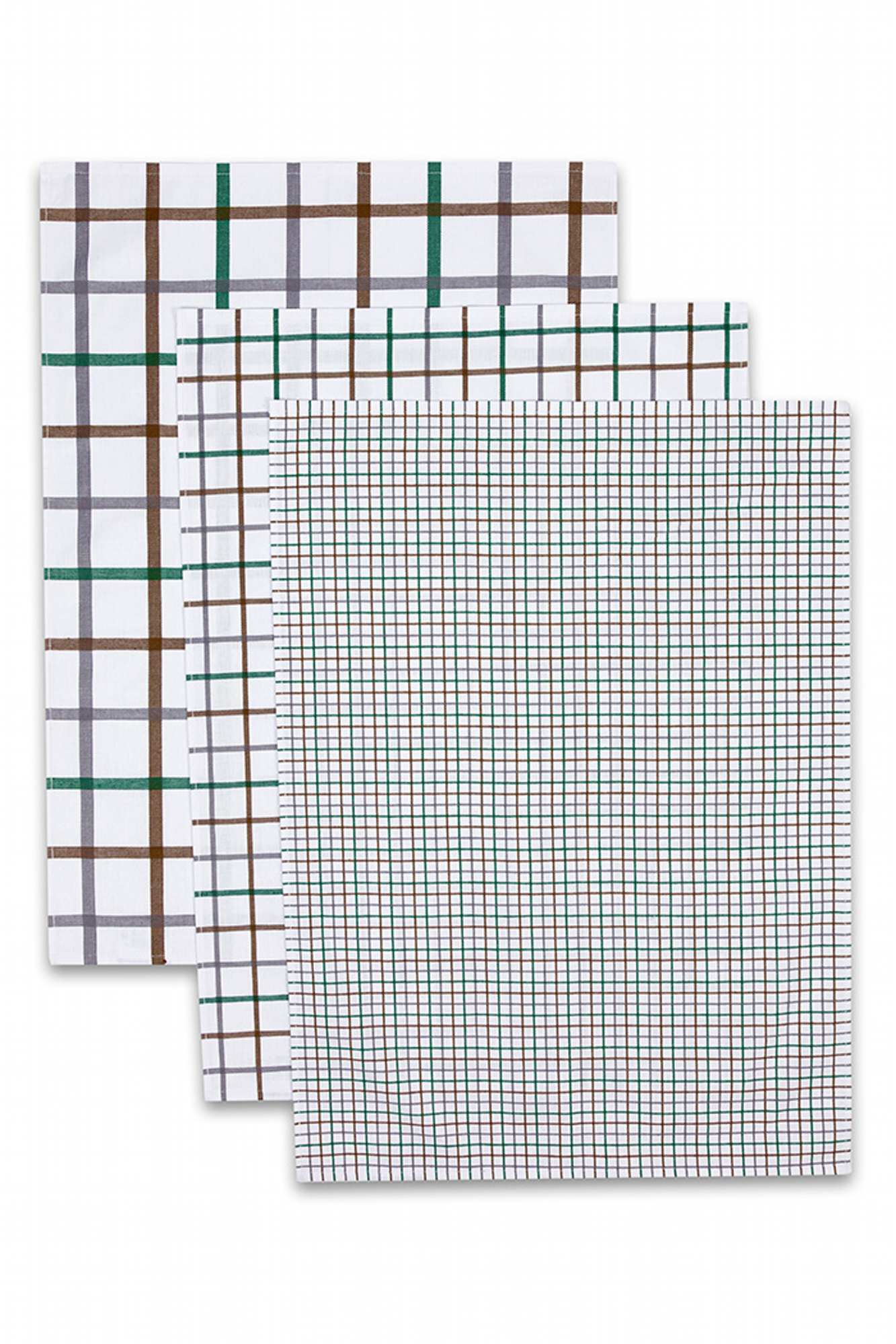 Utěrka Extra savá 50x70 Káro mix zelená 3 ks