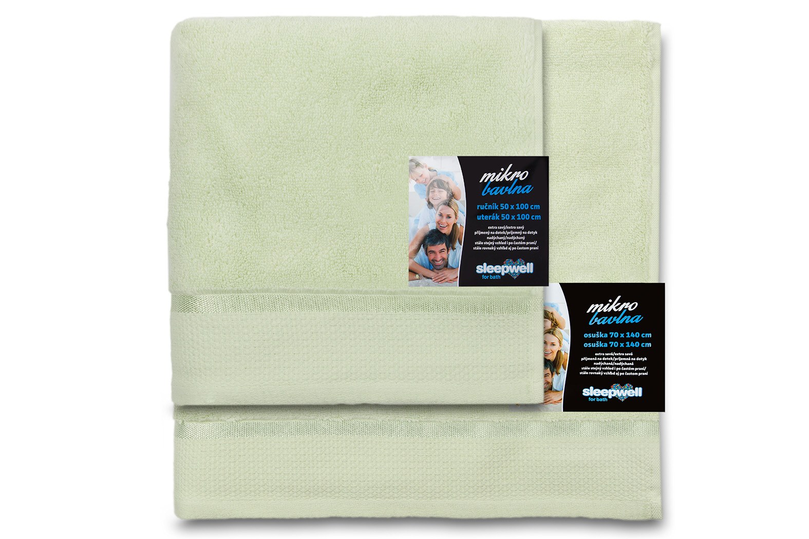 Osuška Star 70x140 cm pistáciová