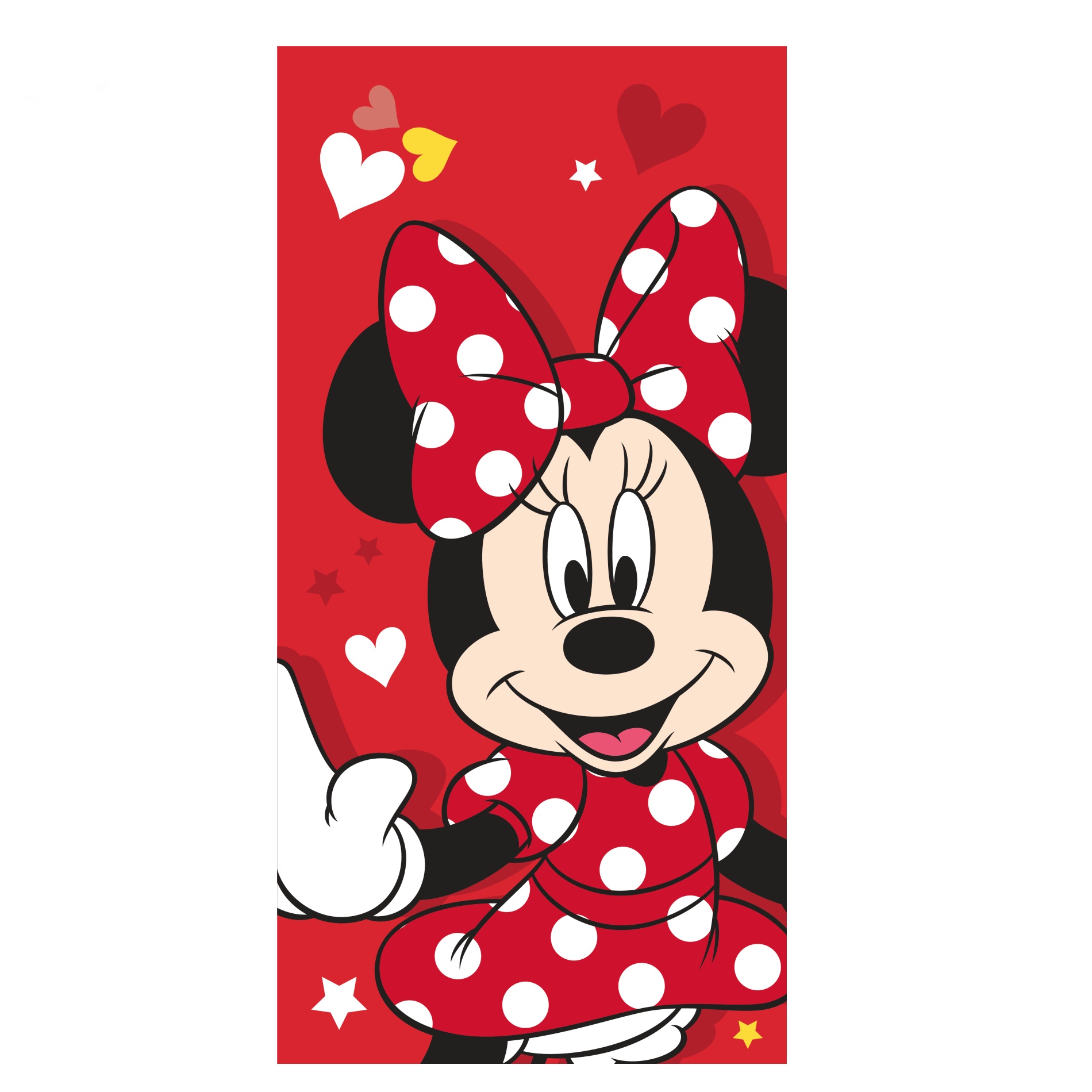 Osuška Minnie Red heart 70x140 cm