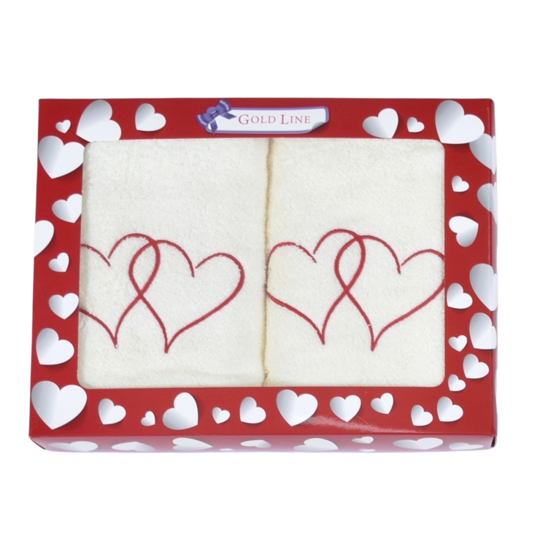 Dárková sada ručníků Srdce 50x100 cm - 2 ks