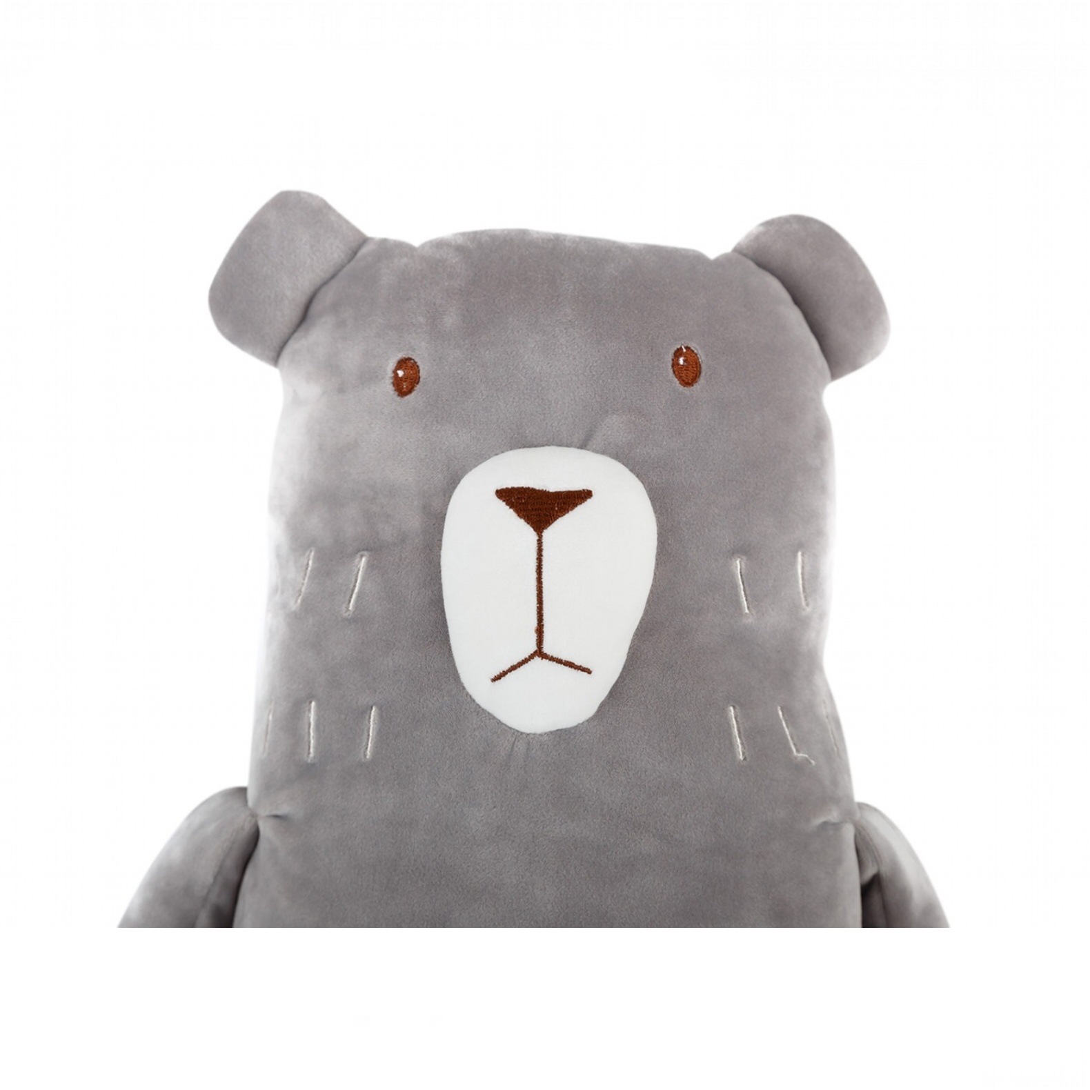 Polštářek mikrospandex Medvěd šedý 53 cm