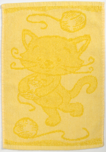 Dětský ručník Cat yellow 30x50 cm