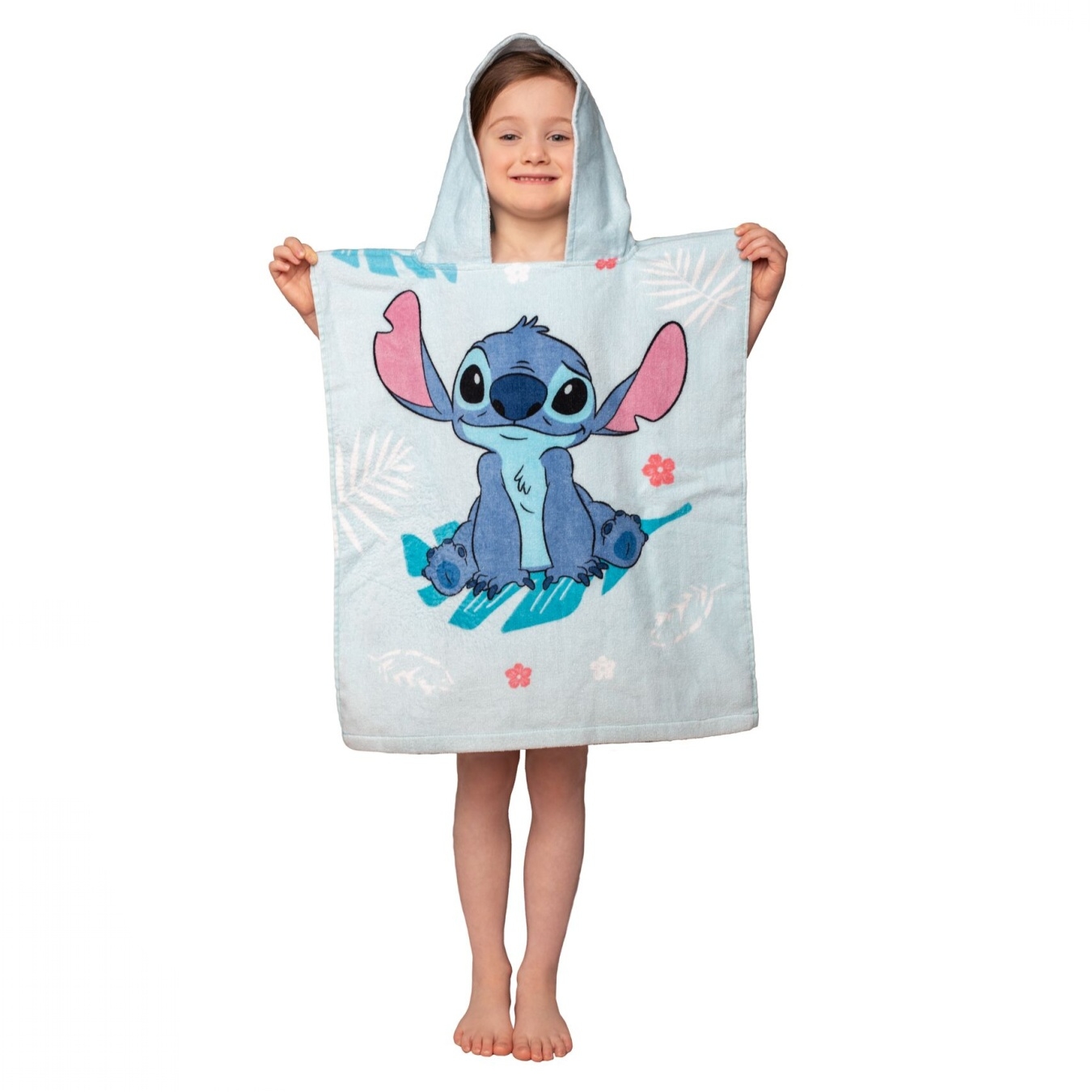 Plážová osuška pončo Lilo and Stitch Blue 50x115 cm