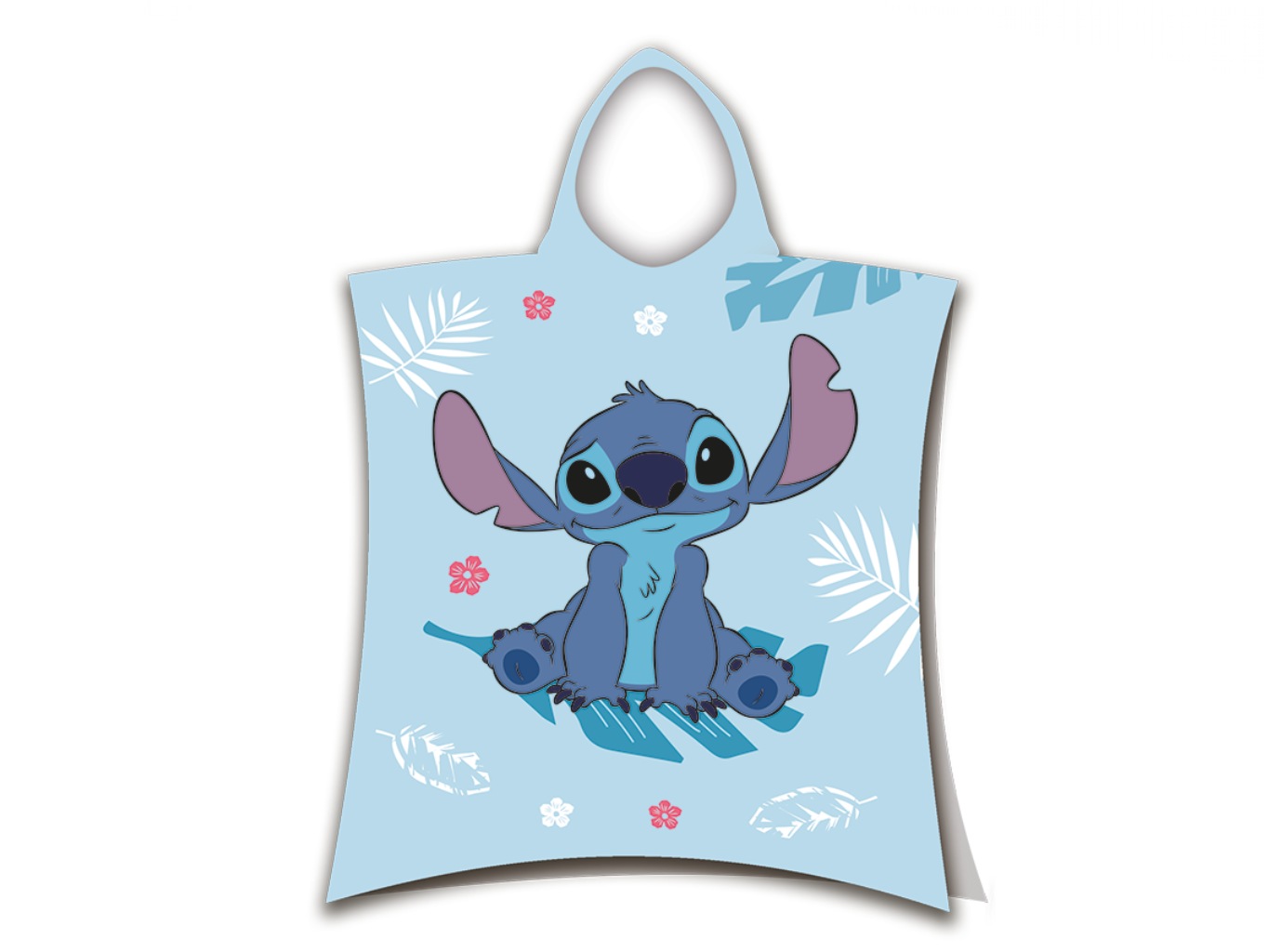 Plážová osuška pončo Lilo and Stitch Blue 50x115 cm