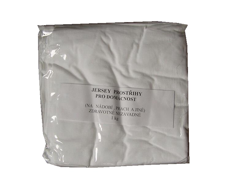 Jersey prostřihy 1 kg bílé velké